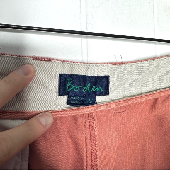 Boden Mens Light Orange/Peach Chino Pants - Picture 3 of 8